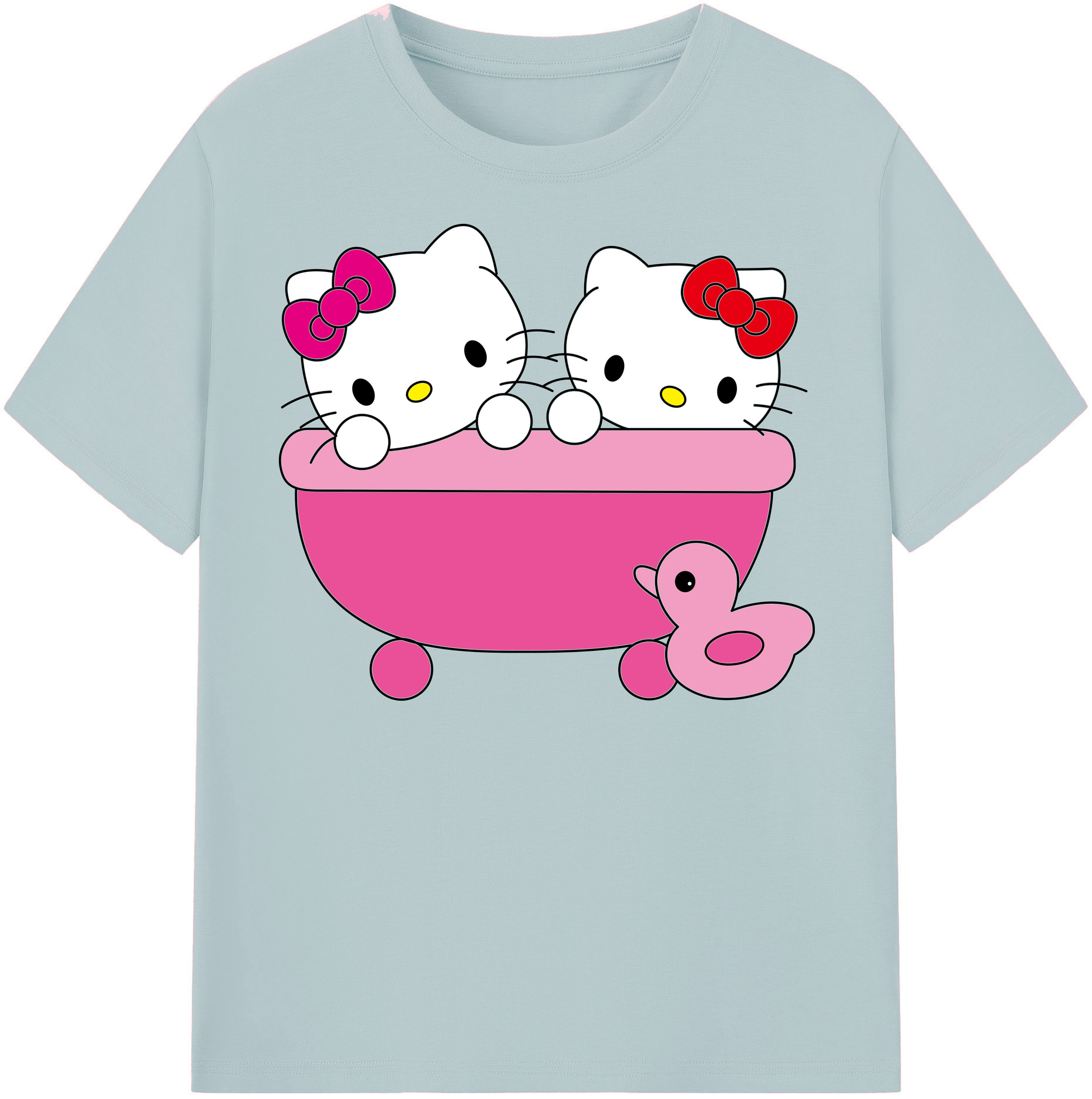 （画像用） Hello Kitty ハローキティ 綿100％半袖Tシャツ（フロントプリント）
